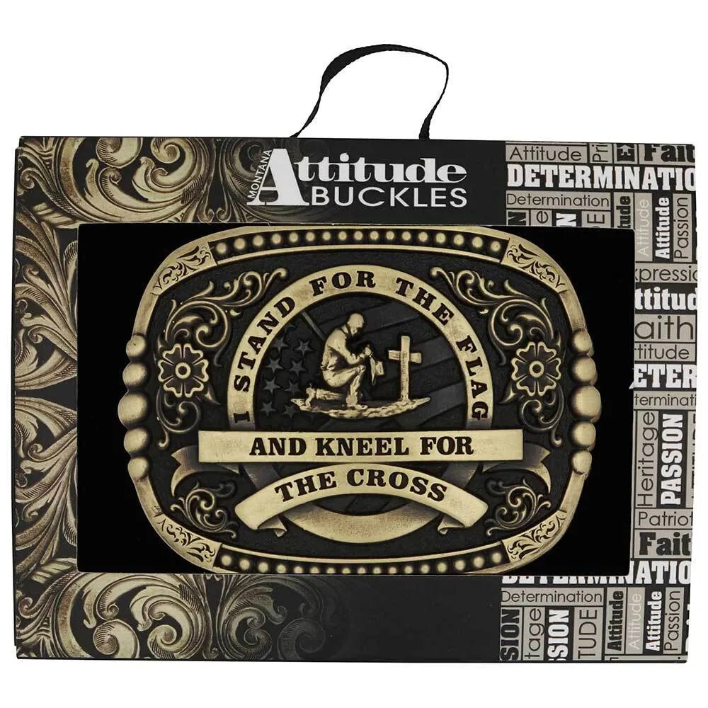Montana Silversmiths Kneel For The Cross Buckle A1040C