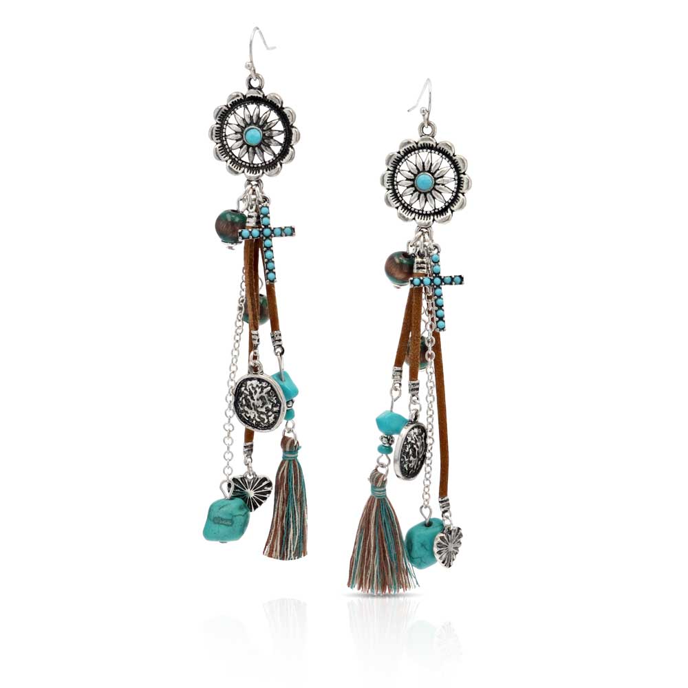 Montana Silversmiths Turquoise Menagerie Attitude Earrings AER5422