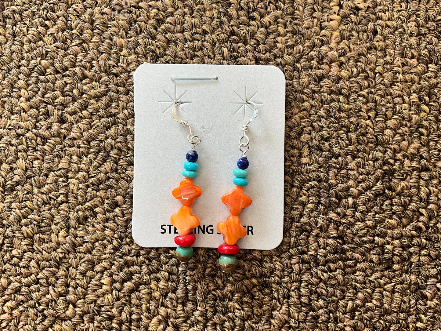 Earring Silver & Multi Color Stone ER2400