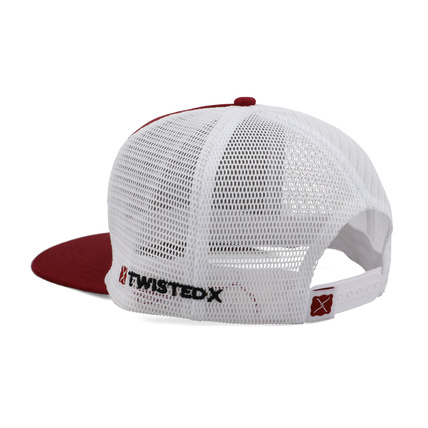 Twisted X Patch Hat - Red & White - Red & White CAO0007