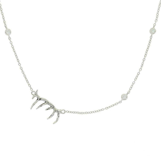 Montana Silversmiths Pursue the Wild Starry Antlers Grace Necklace  SLKTNC3288