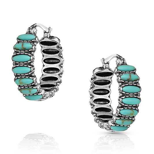 Montana Silversmiths Turquoise Run Earrings ER4772