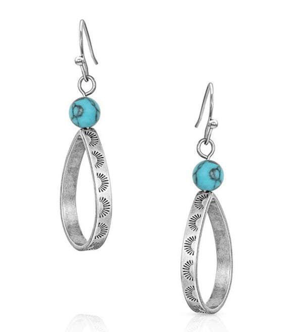 Montana Silversmiths Down to Earth Teardrop Earrings, ER4895