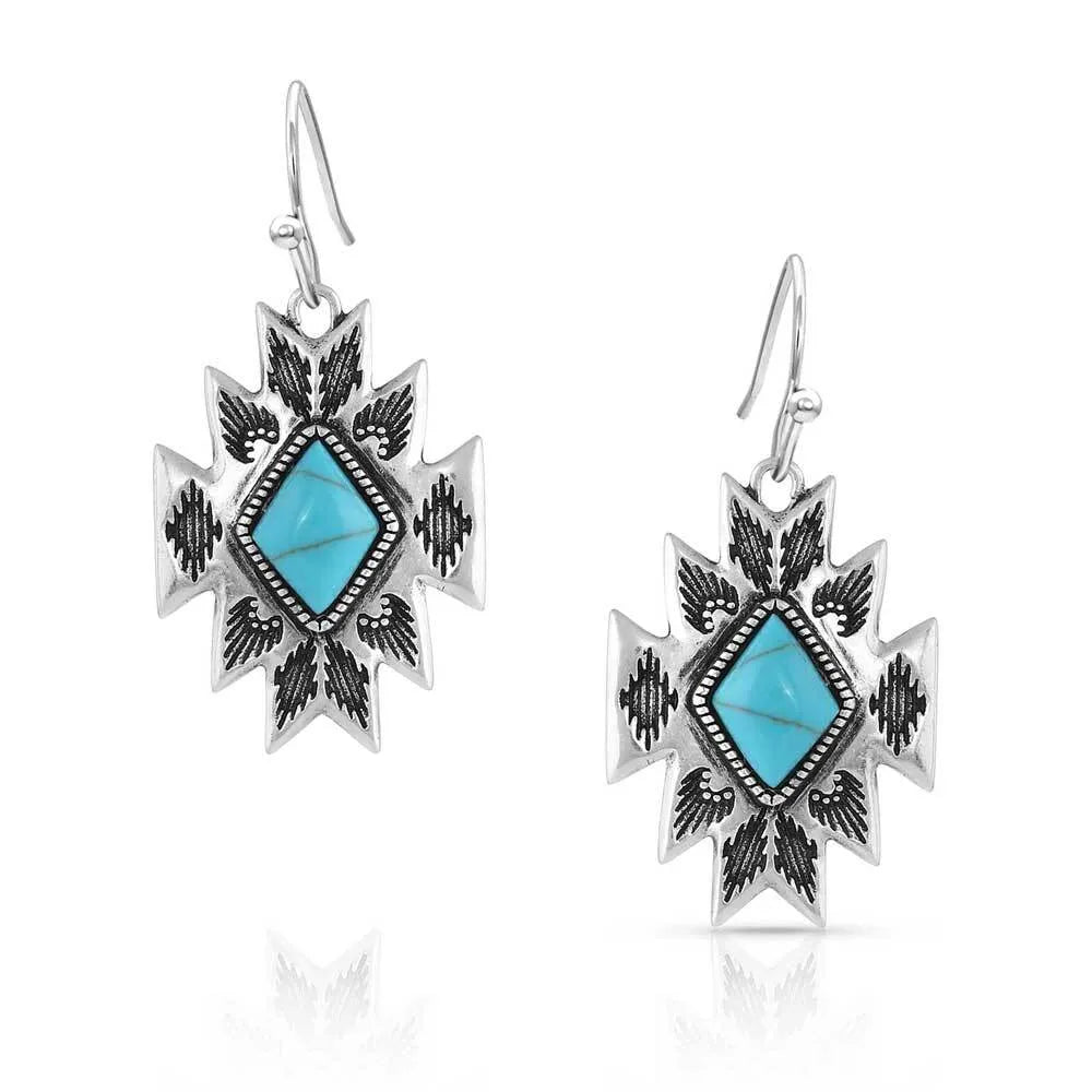 Montana Silversmiths Turquoise Star Pendant Earrings ER5036