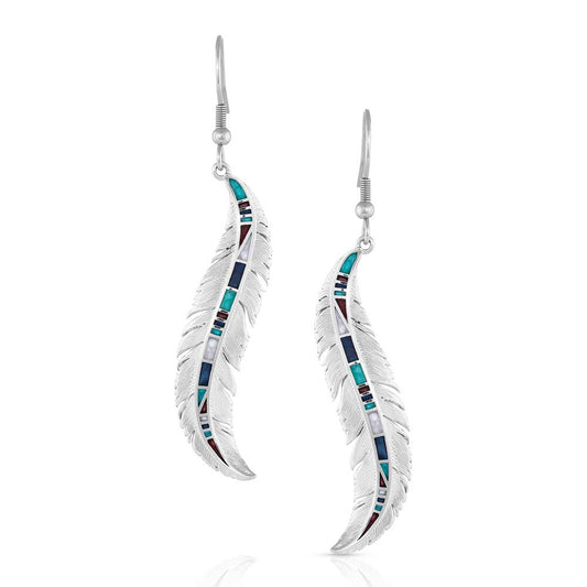 Montana Silversmiths Breaking Trail Feather Earrings ER5194