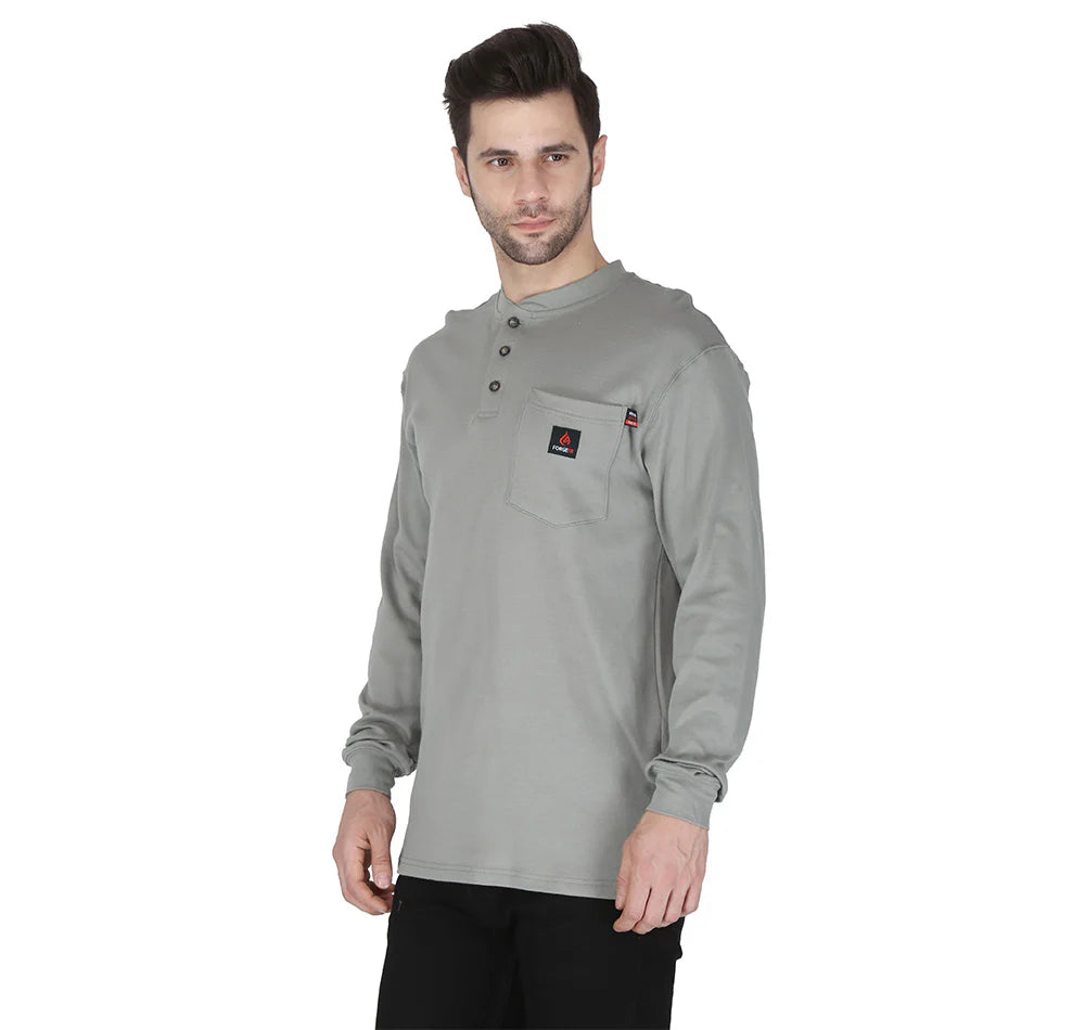 Forge Fr Men's Lt-Grey Long Sleeve T-Shirt MFRHNLY-004