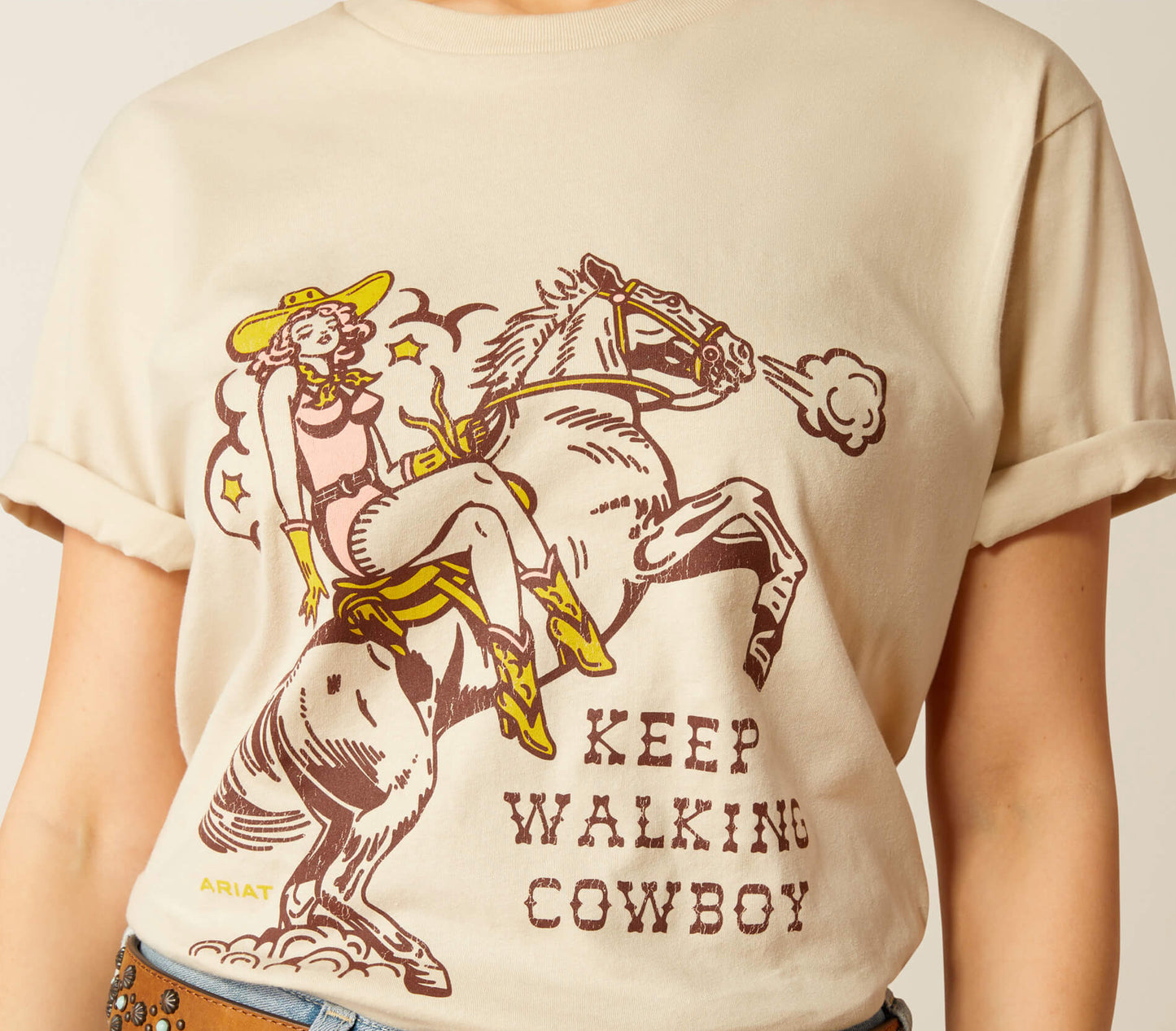 Ariat Keep Walkin' Cowboy  Ladies T-Shirt 10052542