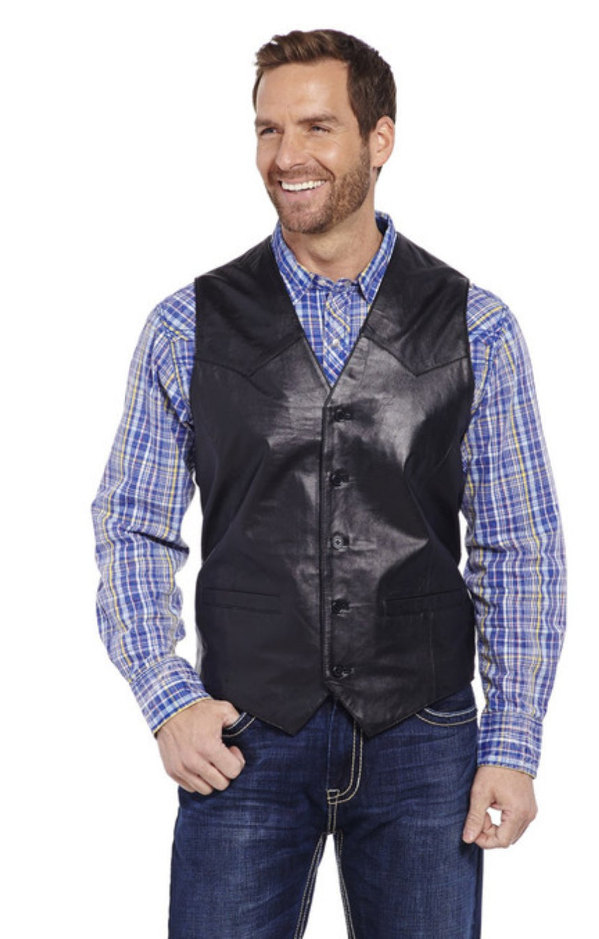 CRIPPLE CREEK MEN'S BUTTON FRONT LAMB VEST ML3059