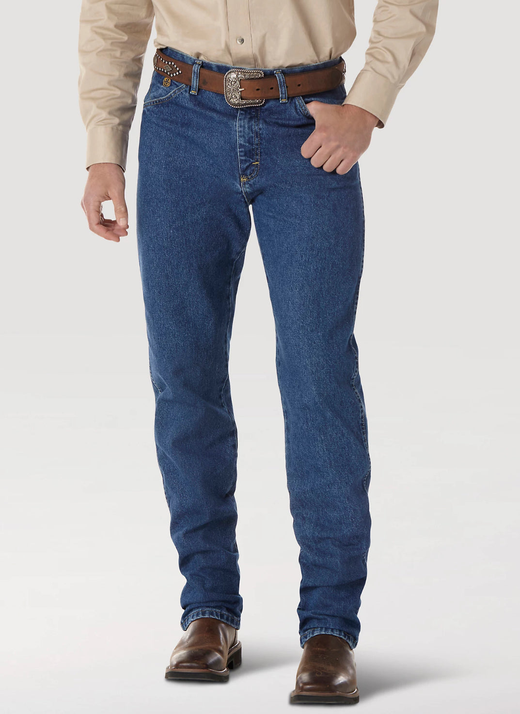 WRANGLER® GEORGE STRAIT COWBOY CUT® ORIGINAL FIT JEAN IN HEAVYWEIGHT STONE DENIM 13MGSHD