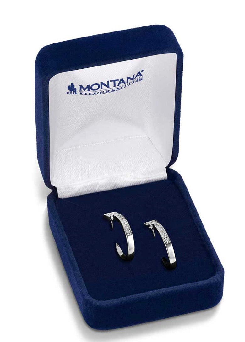 Montana Silversmiths Earrings Horseshoe Nail Hoops ER6325