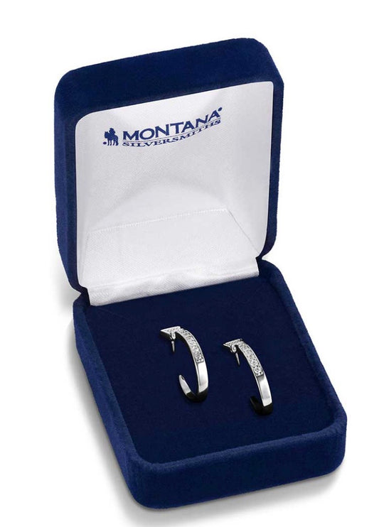 Montana Silversmiths Earrings Horseshoe Nail Hoops ER6325