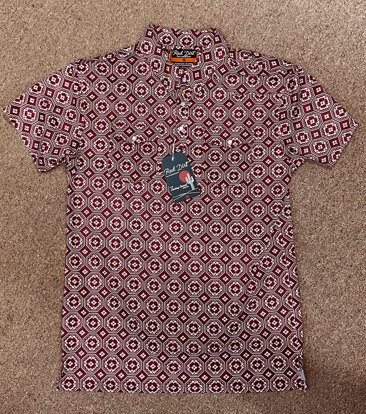 Red Dirt Hat Co. Maroon Floral Polo RDPSSMF