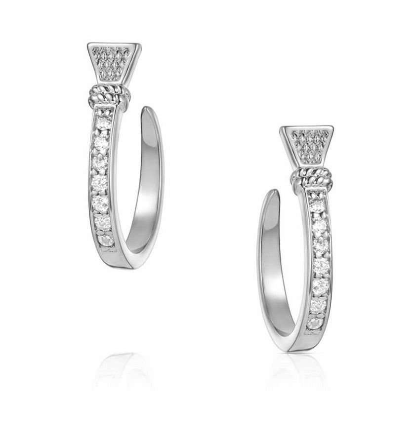 Montana Silversmiths Earrings Horseshoe Nail Hoops ER6325