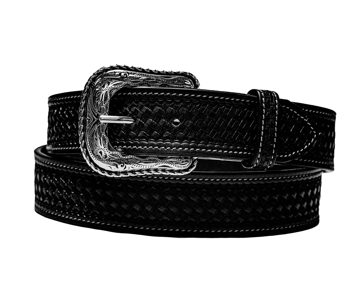 Becca 1 1/2'' Black Western Basketweave Belt 6151
