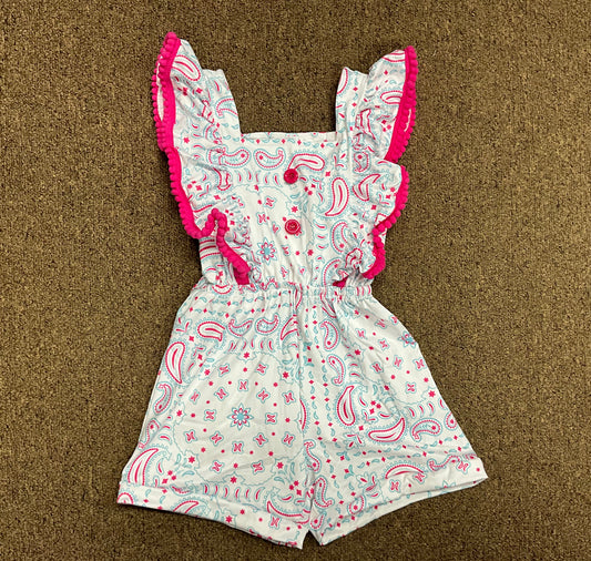 Shea Baby Girls Romper Shorts Paisley JUP04