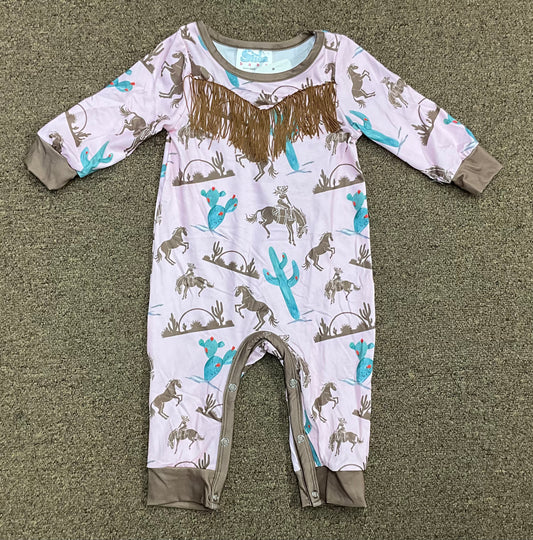 Shea Baby Long Sleeve Romper Getting Western GLSROM08