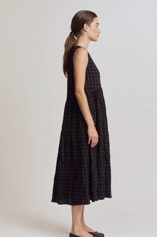 Grid Gauze Easy Dress 61277