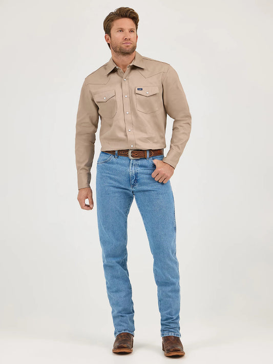 COWBOY CUT® FIRM FINISH LONG SLEEVE WESTERN SNAP SOLID WORK SHIRT MS70319