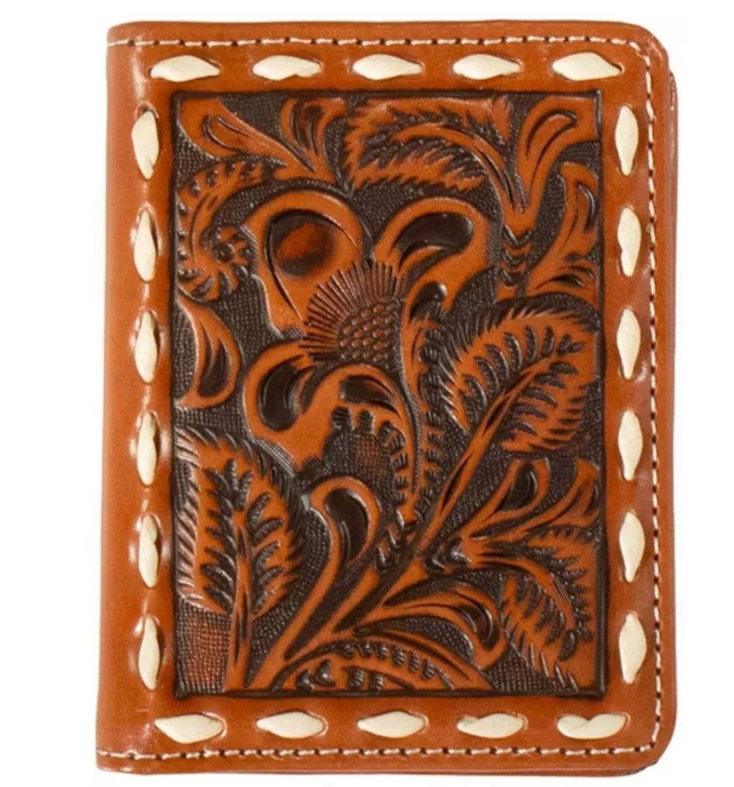 Nocona Western Wallet Men Bifold Floral Embossed N500045308