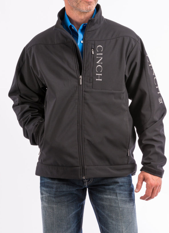 Cinch Men's Bonded Concealed Carry Solid Zip Logo Jacket Black MWJ1043014BLK