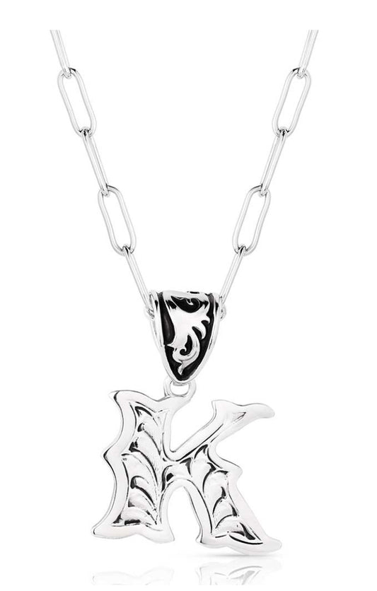 Montana Silversmith Western Initial Necklace - style K NC6096-K