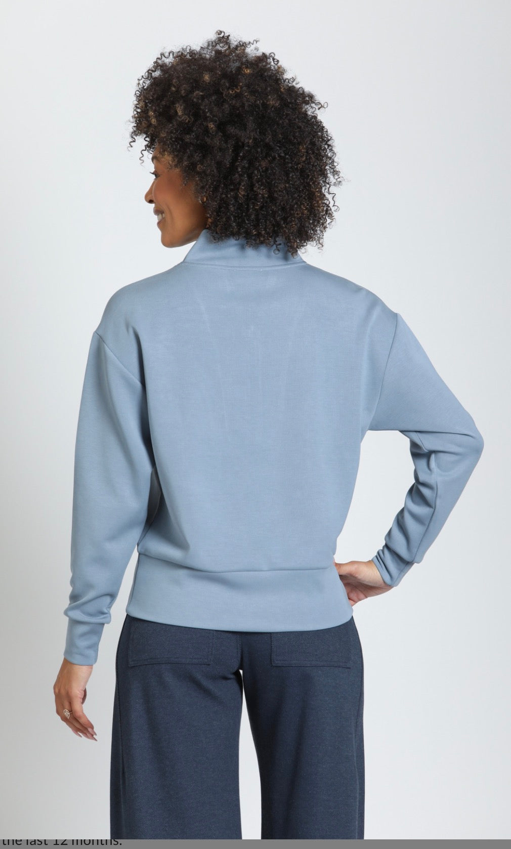 APNY Pullover Half Zip Black or Indigo Blue C219