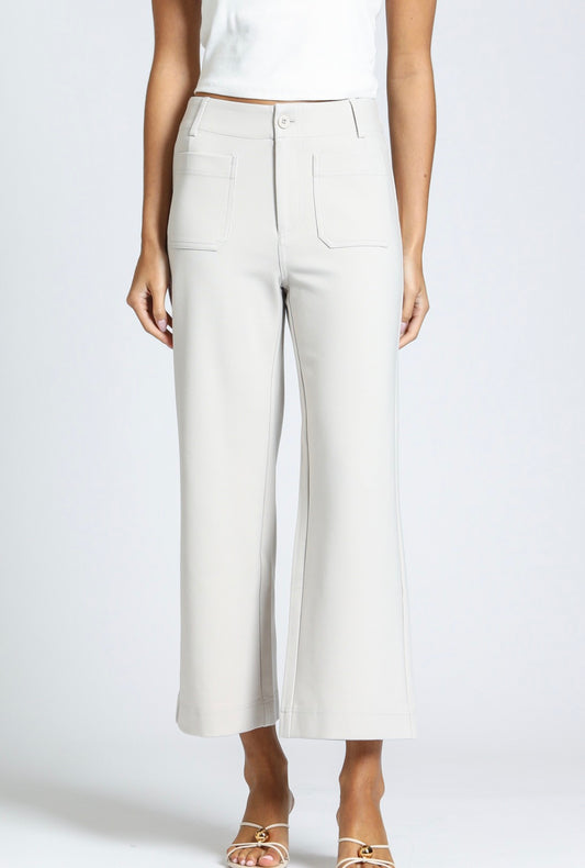 APNY Ponte Cropped Wide Leg Pant E168