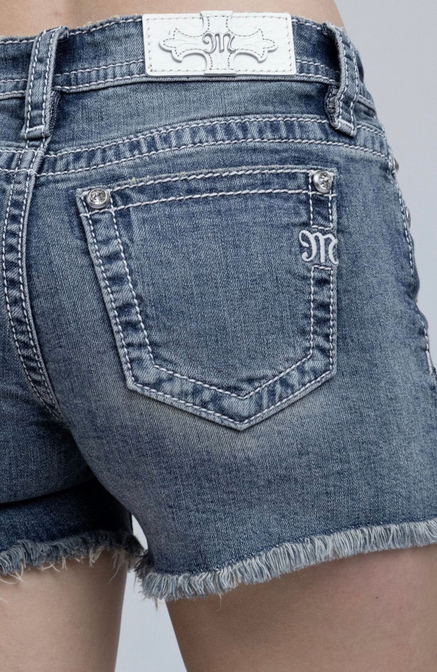 Miss Me Rhinestone Horse Mid Rise M9606H