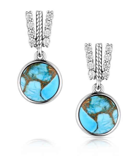 Montana Silversmiths Earrings Trailing Turquoise ER6483