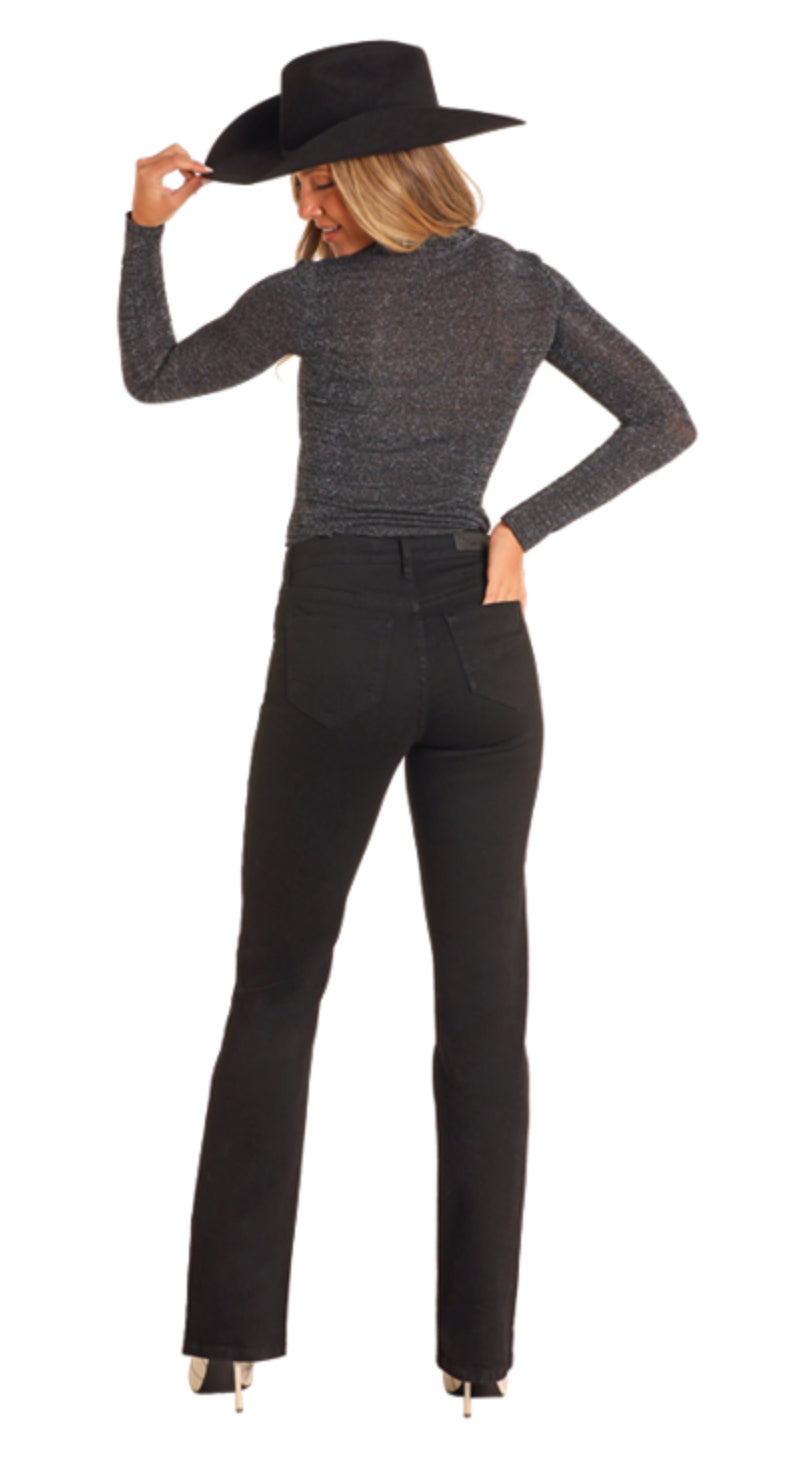 ROCK & ROLL LUREX TURTLENECK TOP BLACK BW22T04478