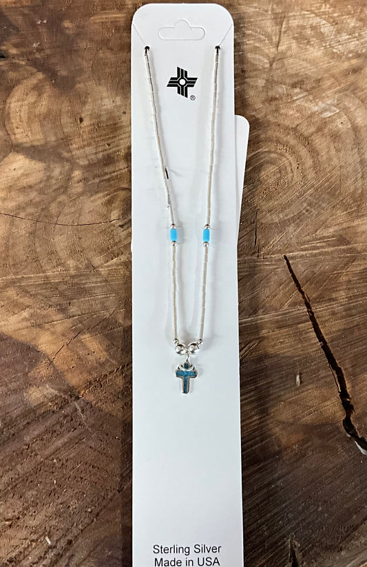 Necklace Sterling Silver Cross RN117