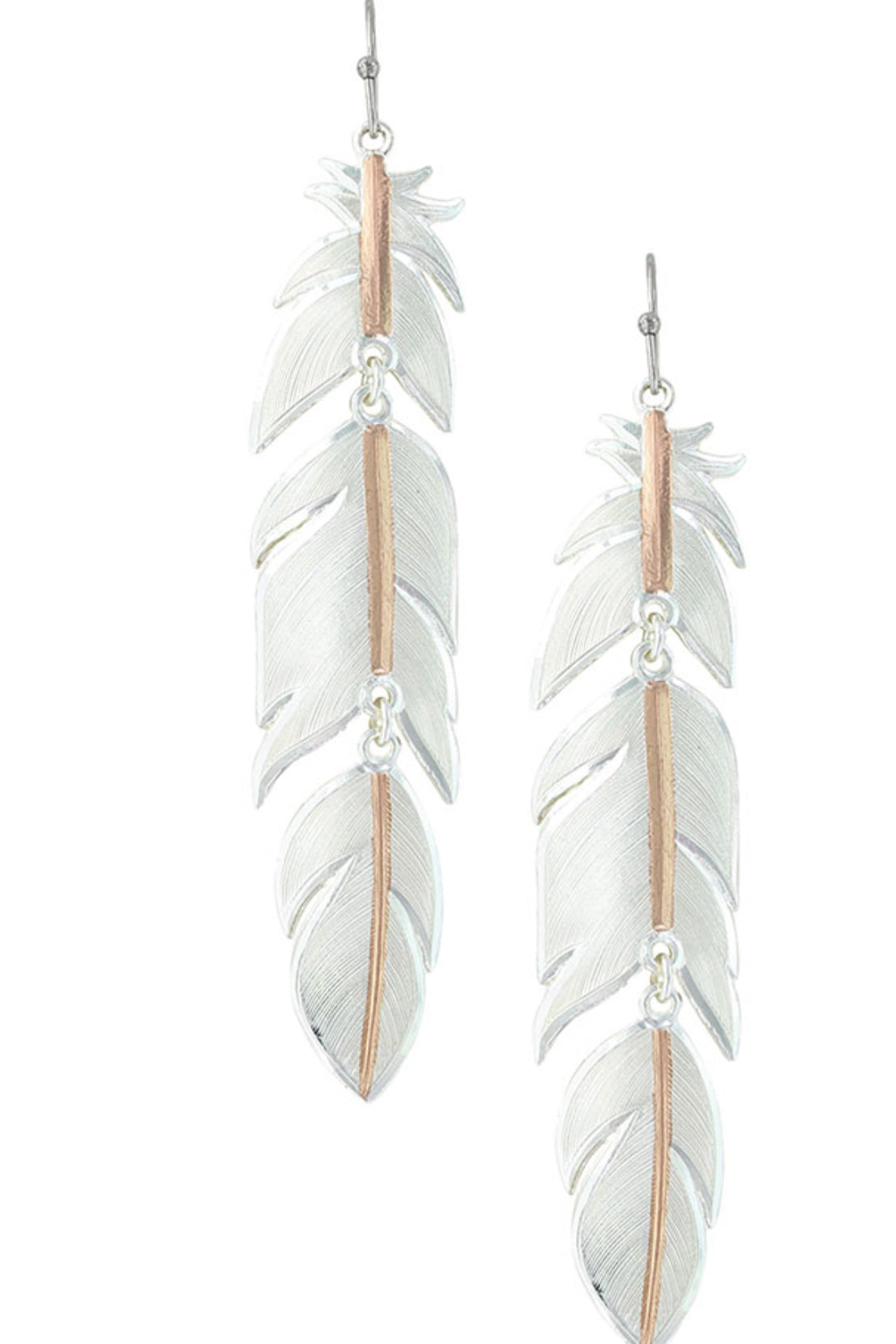 Montana Silversmith Rose Gold Plume Feather Earrings ER1618RG