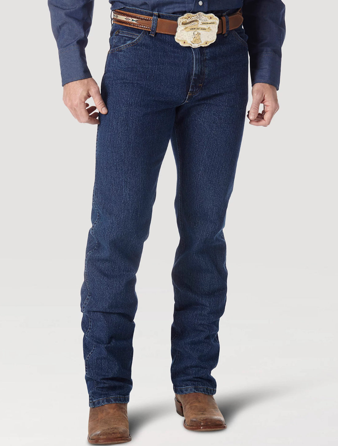 WRANGLER®PREMIUM PERFORMANCE ADVANCED COMFORT COWBOY CUT® REGULAR FIT JEAN IN MID STONE 47MACMS