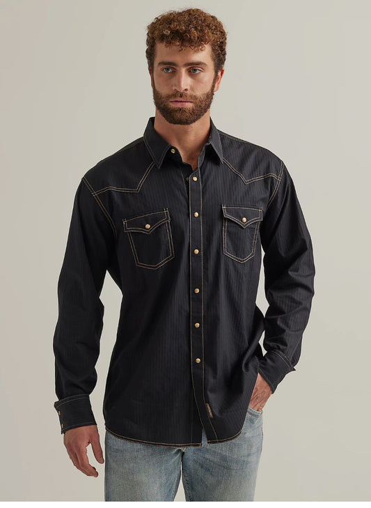 Wrangler Men’s Shirt Retro Black 10MVR532x