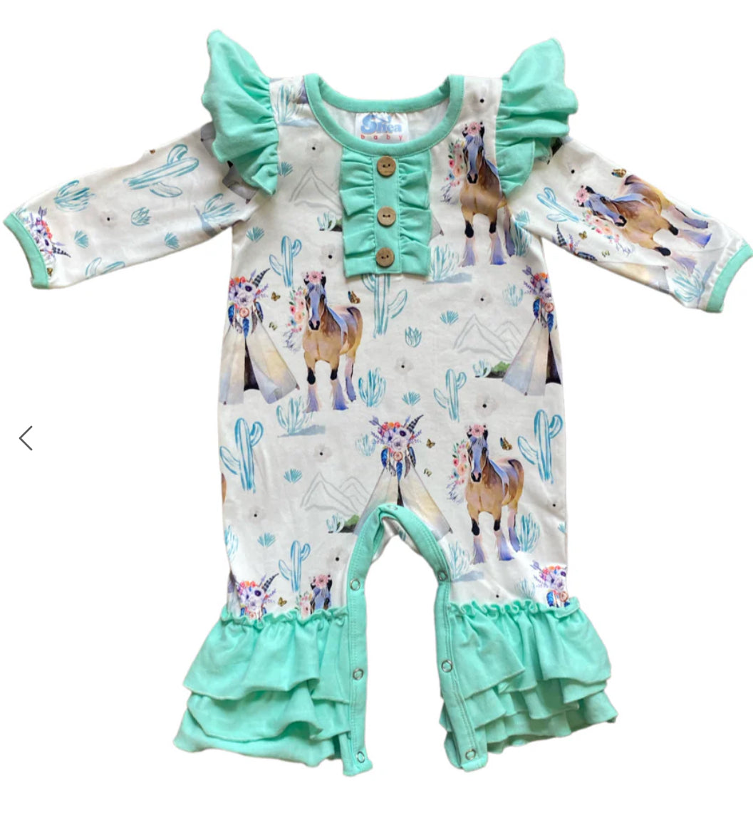 Shea Baby Teepee Long Sleeve Romper Baby GLSROM01