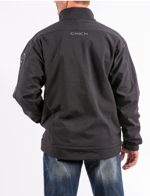 Cinch Men's Bonded Concealed Carry Solid Zip Logo Jacket Black MWJ1043014BLK