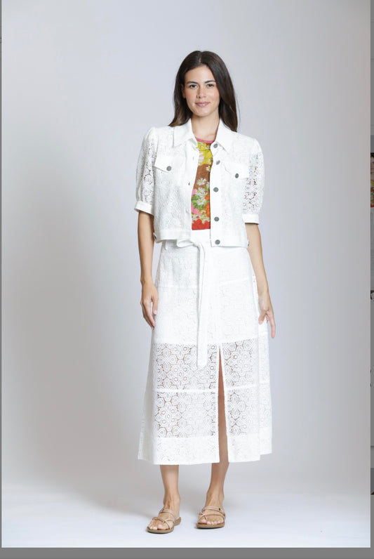 APNY Lace Puff Sleeve Jacket K107