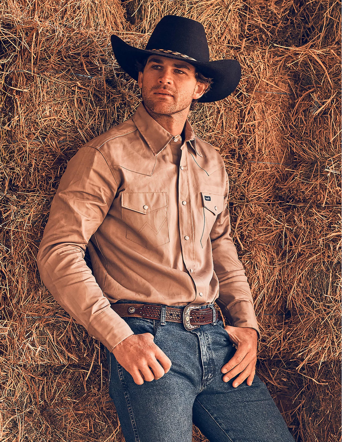 COWBOY CUT® FIRM FINISH LONG SLEEVE WESTERN SNAP SOLID WORK SHIRT MS70319