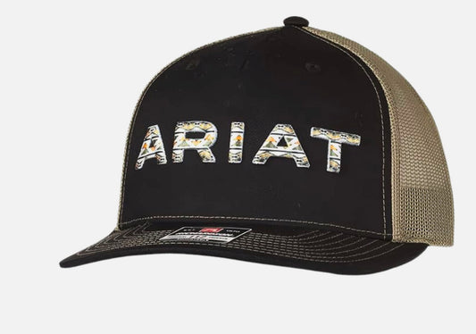 Ariat Mens Aztec Logo Adjustable Snapback Mesh Cap Hat A300086395