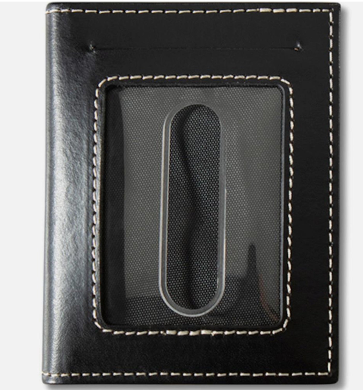 Ariat Men’s Black Floral Tooled Bi-Fold Money Clip Wallet A3564601