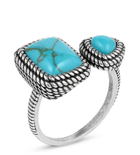 Montana Silversmiths Split Decision Turquoise Ring RG5776