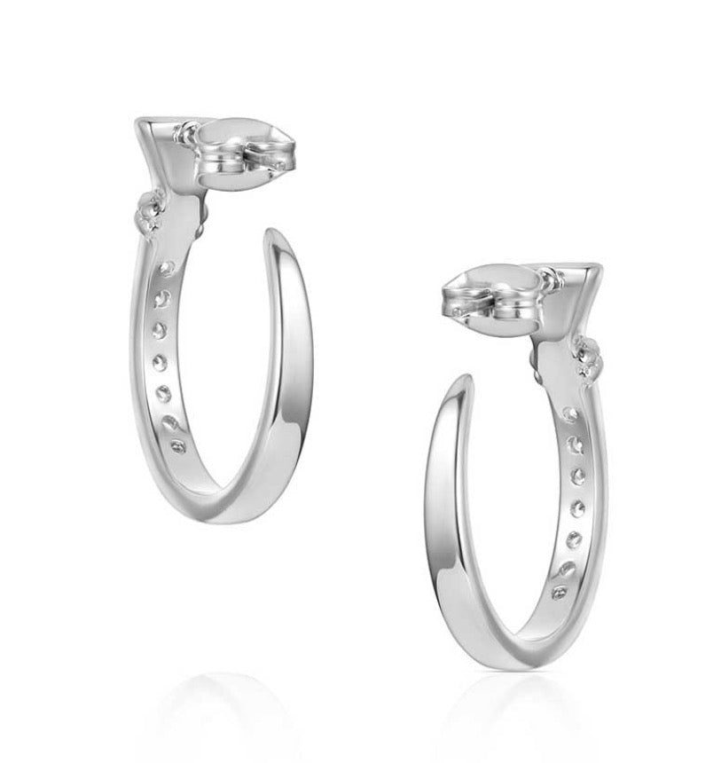 Montana Silversmiths Earrings Horseshoe Nail Hoops ER6325