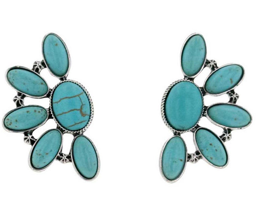 Montana Silversmiths Turquoise Trinket Attitude Earrings AER5736