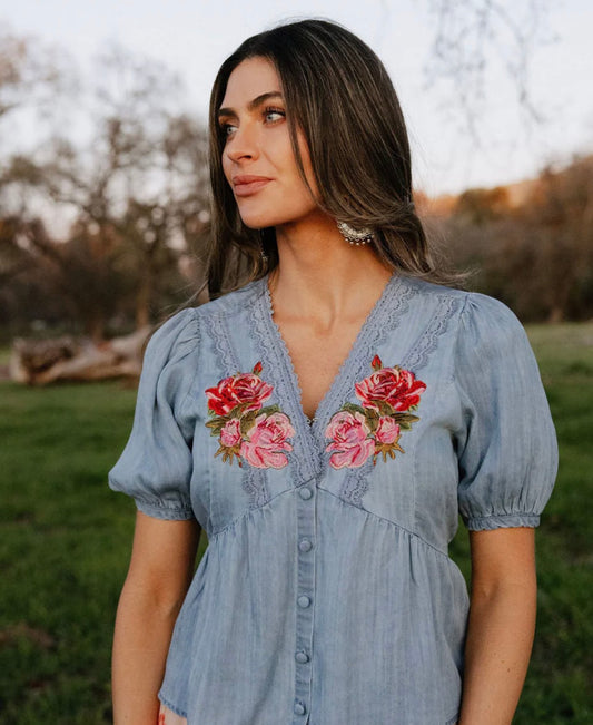 Rodeo Quincy Blush rose Blouse M2996Q