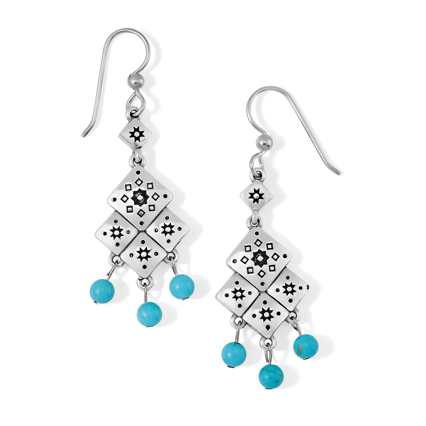 Brighton Mosaic Tile French Wire Earrings JA8993