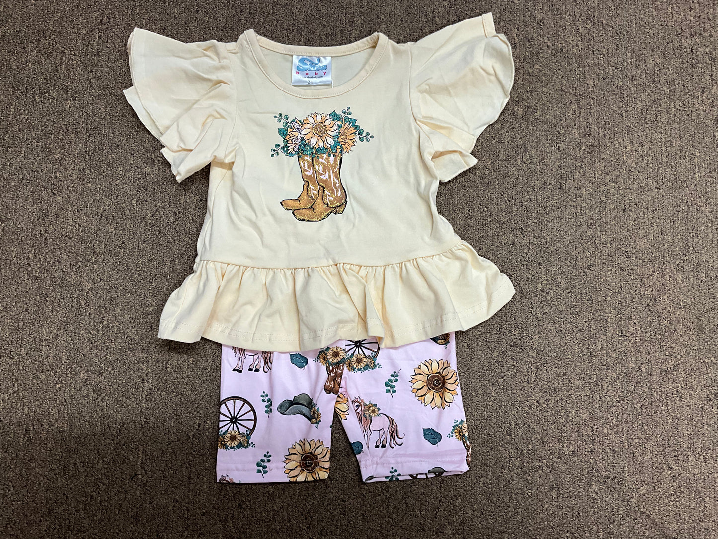 Shea Baby Toddler Set Yellow Boot & Sunflower MGS04