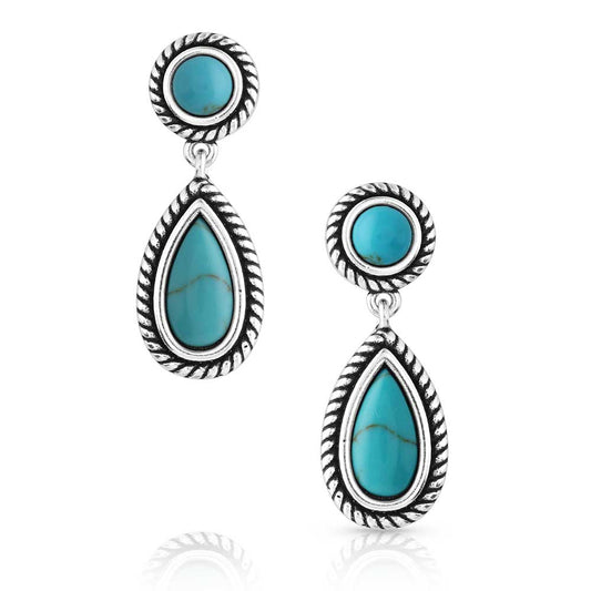 Montana Silversmiths Tranquil Waters Turquoise Earrings ER5702