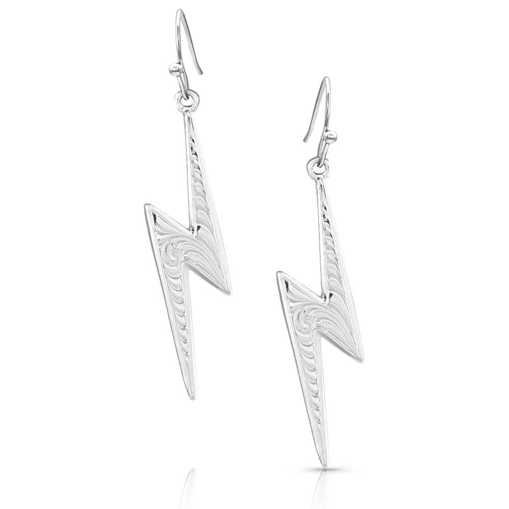 Montana Silversmiths Lightning Strike Silver Artistry Earrings ER5390