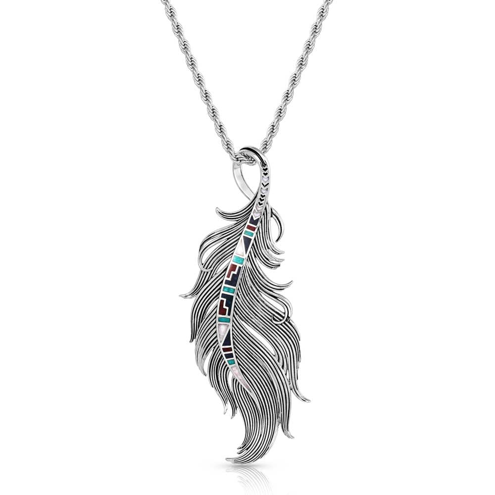 Montana Silversmiths Trailblazer Feather Necklace NC5476