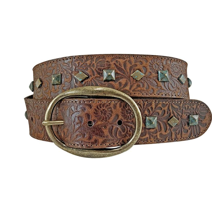 Roper Buffalo Leather Studded Women's Belt 8863790